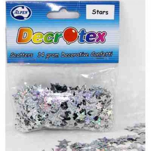 Alpen Scatters - 500gm Stars Silver 5mm